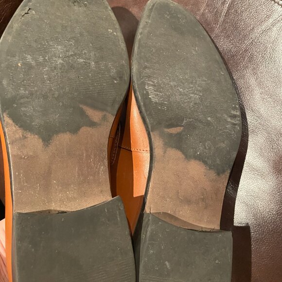 Nordstrom Rack Men’s Tan Leather Slip On Shoes Size 12 - Picture 5 of 6